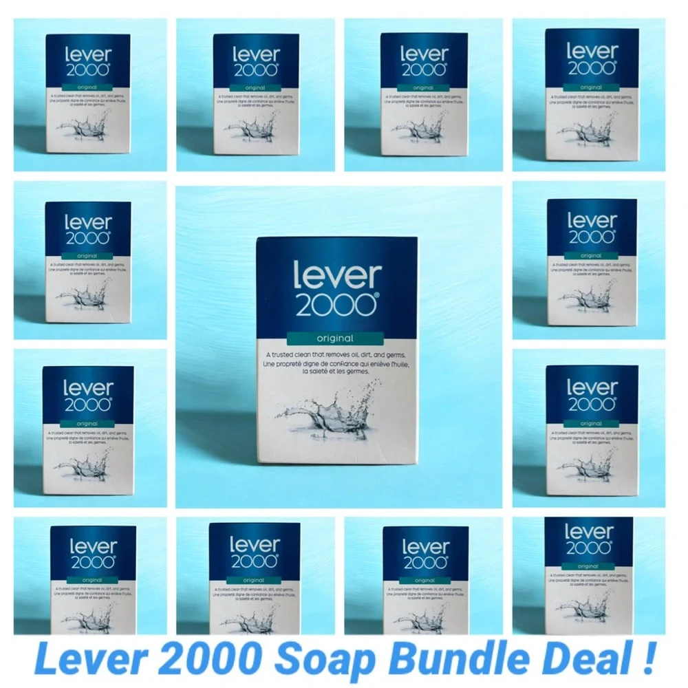 Lever 2000 Original Bar Soap Blue & White Package 3.75 Oz Bundle Lot Bonus Pack